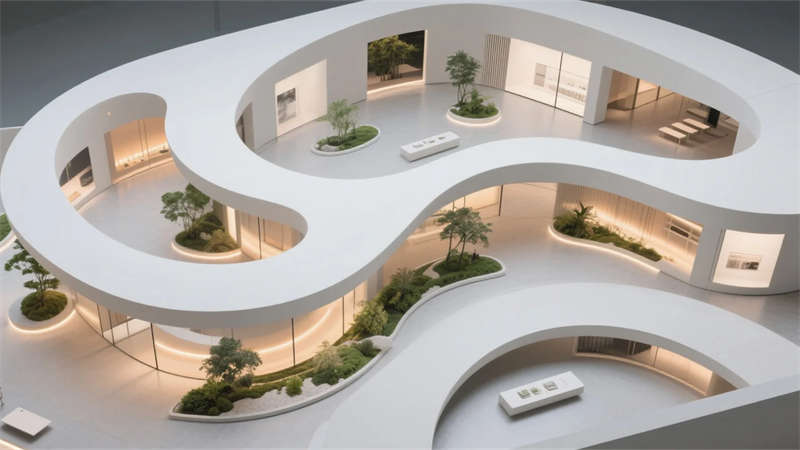 自然交互，智慧共生——合肥寵物用品廠產品展廳裝修設計效果圖